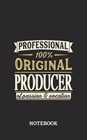 Professional Original Producer Notebook of Passion and Vocation: 6x9 inches - 110 lined pages - Perfect Office Job Utility - Gift, Present Idea