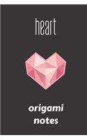 heart origami notes