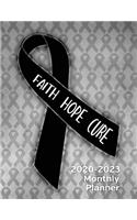 Skin Cancer Awareness Ribbon Faith Hope Cure 2020-2023 Four Year Monthly Planner: Calendar, Notebook and More!