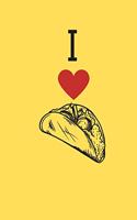 I Heart Tacos: 52 Week Meal Prep and Planning Grocery List Journal 6x9 Notebook