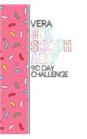 Vera: Personalized colorful sprinkles sketchbook with name: One sketch a day for 90 days challenge