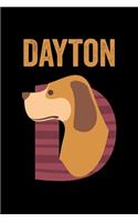 Dayton: Animals Coloring Book for Kids, Weekly Planner, and Lined Journal Animal Coloring Pages. Personalized Custom Name Initial Alphabet Christmas or Birt