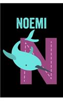 Noemi: Animals Coloring Book for Kids, Weekly Planner, and Lined Journal Animal Coloring Pages. Personalized Custom Name Initial Alphabet Christmas or Birt