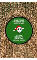 Christmas Shopping List Notebook Happy Holidays from the Merry Sheep: 3 Year Christmas Shopping Planner