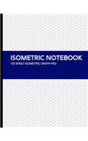 Isometric Notebook: Isometric Graph Paper Notebook 1/4 Inch Distance Between Parallel Lines Grid Lined for Engineer 100 Pages Isometric Paper 8.5x11-100shts