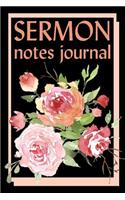 Sermon Notes Journal: Notebook for Women 100 Pages(8 Sj 6" X 9")