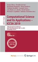 Computational Science and Its Applications - ICCSA 2019