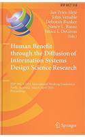 Human Benefit Through the Diffusion of Information Systems Design Science Research