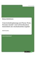 Unterrichtsfeinplanung zum Thema 