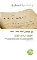 Biblical Criticism: (English)