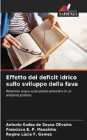 Effetto del deficit idrico sullo sviluppo della fava