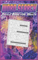 Word Search Puzzle Book for Adults: 120 Word Searches - Large Print Word Search Puzzles (Brain Games for Adults), SDB 024: Neon violet-blue rock and word search design