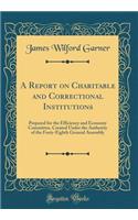 A Report on Charitable and Correctional Institutions: Prepared for the Efficiency and Economy Committee, Created Under the Authority of the Forty-Eighth General Assembly (Classic Reprint)