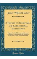 A Report on Charitable and Correctional Institutions: Prepared for the Efficiency and Economy Committee, Created Under the Authority of the Forty-Eighth General Assembly (Classic Reprint)