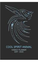 Cool Spirit Animal Weekly Planner 2019 - 2020: Spirit Animals Art Series; Custom Appointment Calendar Weekly Planner; Weekly and Monthly Planner; Two Year Organizer Book; 2019 - 2020 Happy Planne