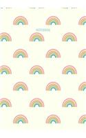Notebook: Simple Lined Journal with Cute Rainbow Pattern Design Cover