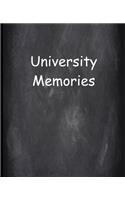 University Memories Chalkboard Design School Composition Book: Back To School Progress Journals Notebooks Diaries (Notebook, Diary, Blank Book)