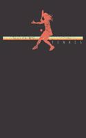 Notebook: Vintage Tennis Girl Tennis Playing Woman Gift Dot Grid Dotted 6x9 120 Pages