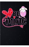 Be Mine Bunny: Happy Bunny Easter Eggs Lined Notebook and Journal Composition Book Diary Gift