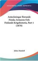 Anteckningar Rorande Finska Armeens Och Finlands Krigshistoria, Part 1 (1870)