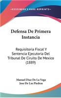Defensa de Primera Instancia