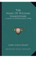 Name of William Shakespeare