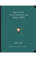 Precis De L'Ecclesiaste, En Vers (1759)