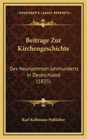 Beitrage Zur Kirchengeschichte