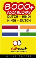 8000+ Dutch - Hindi Hindi - Dutch Vocabulary