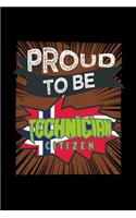 Proud to be technician citizen: Hangman Puzzles - Mini Game - Clever Kids - 110 Lined pages - 6 x 9 in - 15.24 x 22.86 cm - Single Player - Funny Great Gift