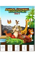 Animal coloring book for girls