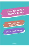 Notebook How to Pass a French Exam: Read the Instructions Start Crying