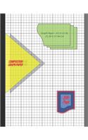 Graph Paper Notebook 8.5 x 11 IN, 21.59 x 27.94 cm: 1/4 inch thin (0.5pt) &1 inch thicker (1pt) light gray grid lines perfect binding, non-perforated, Double-sided Composition Graph Paper, Coordinate (2 Graph Paper Notebook 8.5 X 11 in)