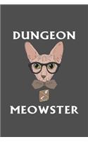 Dungeon Meowster DnD Notebook Journal 100 Lined Pages matte.