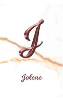 Jolene: Sketchbook - Blank Imaginative Sketch Book Paper - Letter J Rose Gold White Marble Pink Effect Cover - Teach & Practice Drawing for Experienced & As