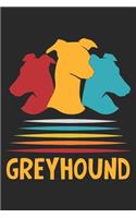 Greyhound: Greyhound Notebook Blank Line Family Journal Lined with Lines 6x9 120 Pages Checklist Record Book Take Notes Dogs Planner Paper Dog Lover Christmas 