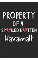Property Of A Spoiled Rotten Havamalt: Lined Journal, 120 Pages, 6 x 9, Havamalt Dog Gift Idea, Black Matte Finish (Property Of A Spoiled Rotten Havamalt Journal)