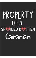Property Of A Spoiled Rotten Cairanian: Lined Journal, 120 Pages, 6 x 9, Cairanian Dog Gift Idea, Black Matte Finish (Property Of A Spoiled Rotten Cairanian Journal)