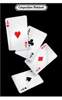 Composition Notebook: Four Aces Poker Pro Lucky Player Winner Costume Hand Gifts Journal/Notebook Blank Lined Ruled 6x9 100 Pages