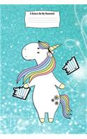 A Unicorn Ate My Homework: 6x9 Cute Fantasy Unicorn Design Lined Wide Ruled School Composition Book Paper Notebook Journal or Diary Unique Inspirational Gift for Friend or Fam