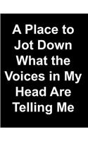 A Place to Jot Down What the Voices in My Head Are Telling Me Lined Notebook