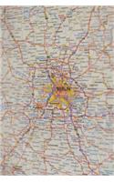 A Closeup of Berlin, Germany on the Map Journal: Take Notes, Write Down Memories in this 150 Page Lined Journal