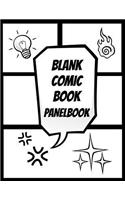 Blank Comic Book Panelbook: Blank Comic Book Journal Notebook V3