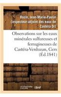 Observations Sur Les Eaux Minérales Sulfureuses Et Ferrugineuses de Castéra-Verduzan, Gers