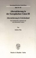 Alterssicherung in Der Europaischen Union III