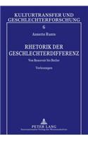 Rhetorik Der Geschlechterdifferenz