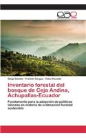 Inventario forestal del bosque de Ceja Andina, Achupallas-Ecuador