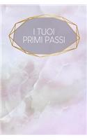 I tuoi primi passi: Diario del bambino da compilare - Per 1 anno - Registra la crescita del tuo bambino - Regalo per la nascita - A5 - Motivo: quarzo rosa