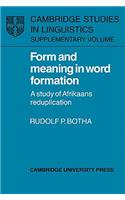Form and Meaning in Word Formation