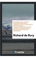 The Philobiblon of Richard de Bury